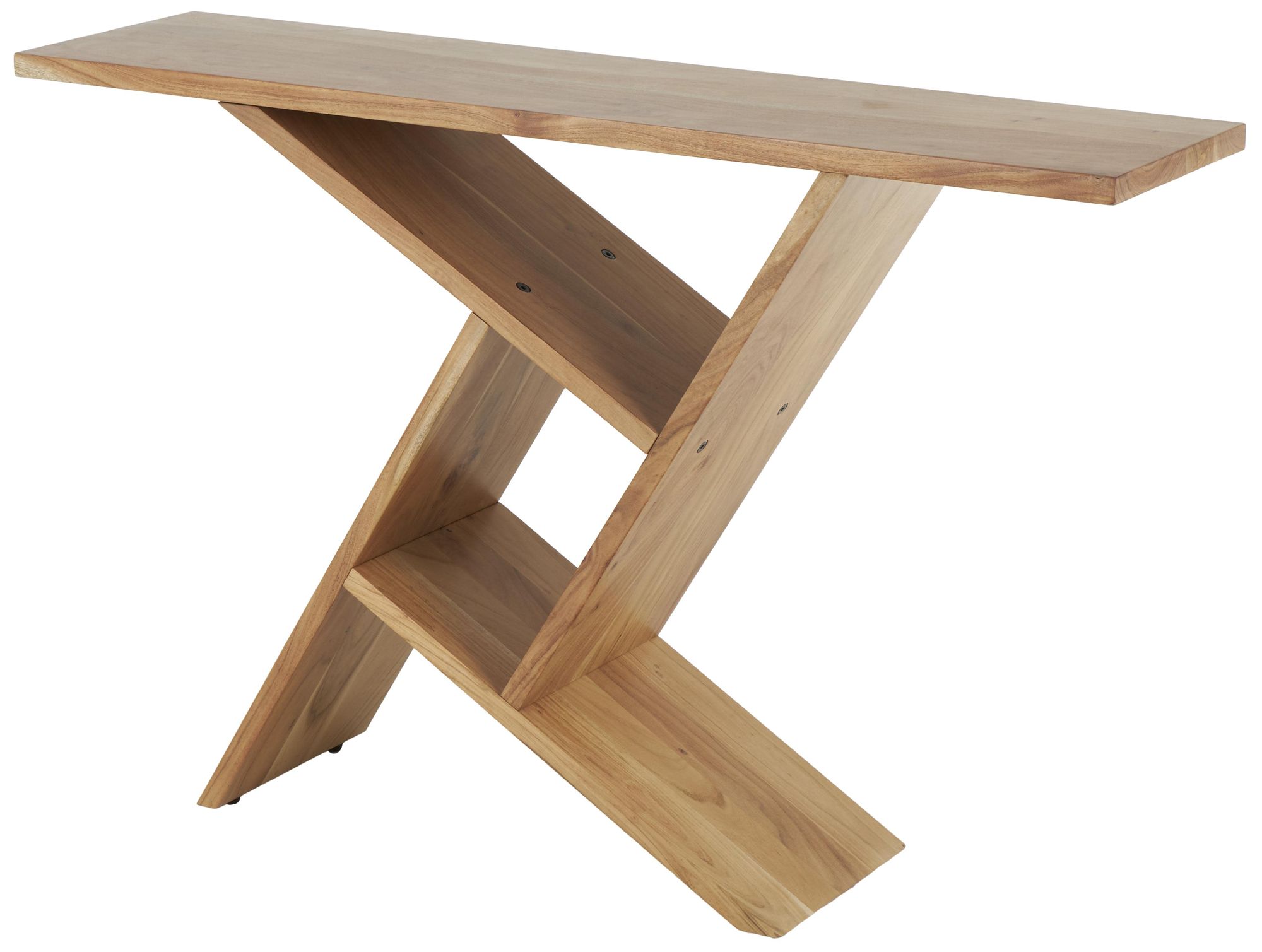 Image 2 Brown Wood Traditional Console Table, 48" x 12" x 32"