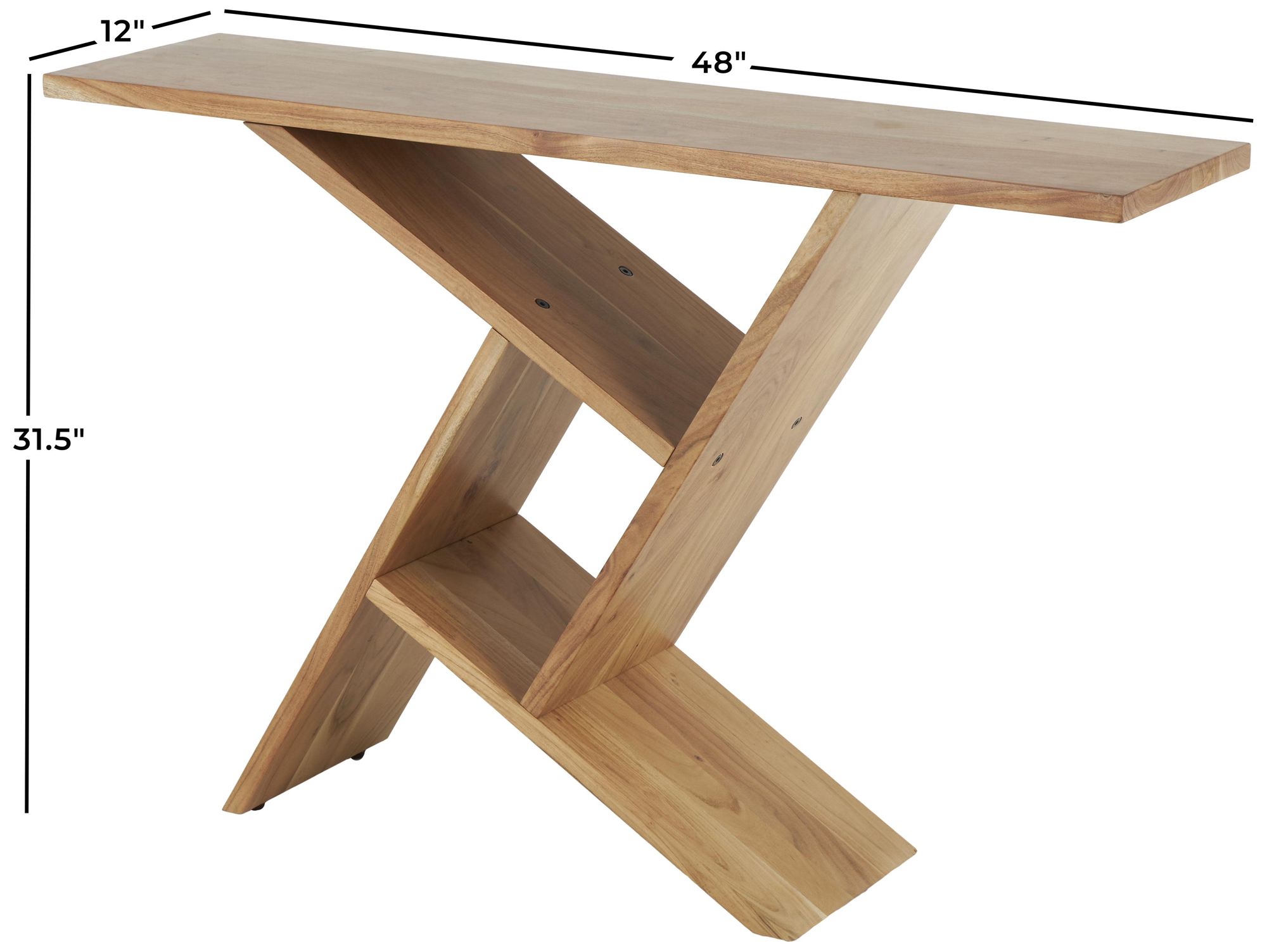 Image 7 Brown Wood Traditional Console Table, 48" x 12" x 32" more views