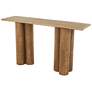 Brown Wood Traditional Console Table, 59" x 16" x 32"