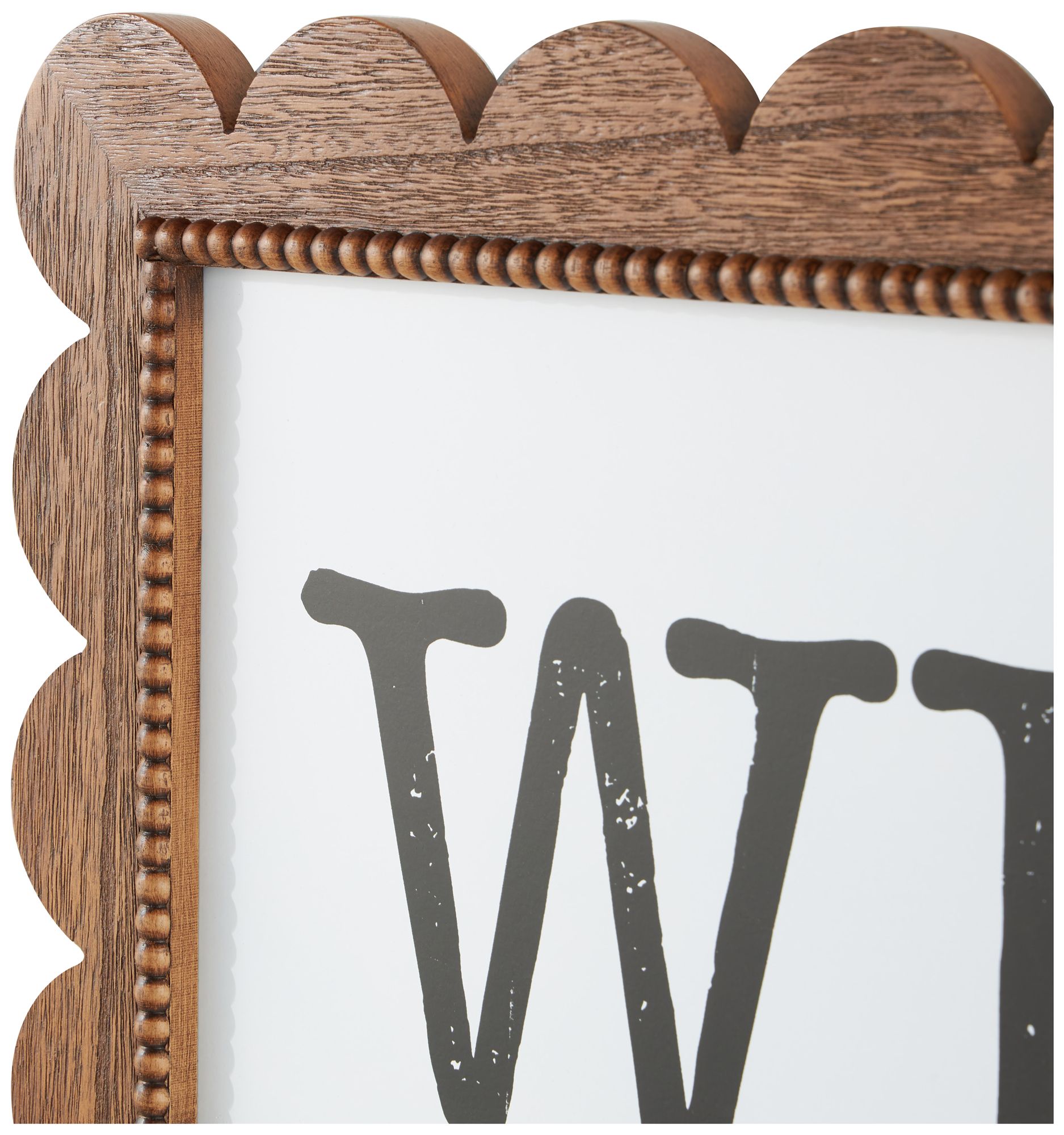 Image 3 Brown Wood Traditional Decorative Sign, 47" x 1" x 16" more views