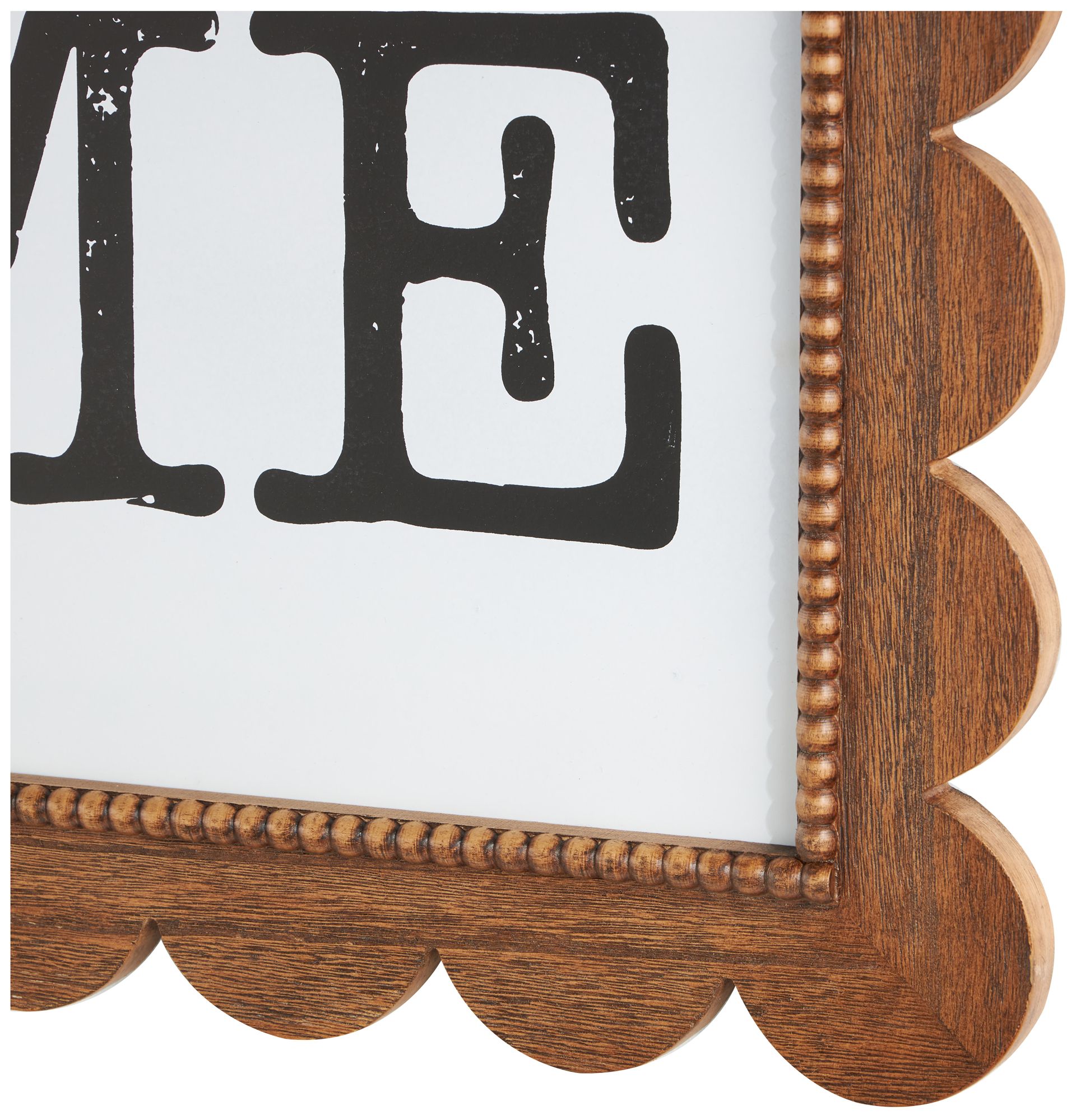 Image 4 Brown Wood Traditional Decorative Sign, 47" x 1" x 16" more views