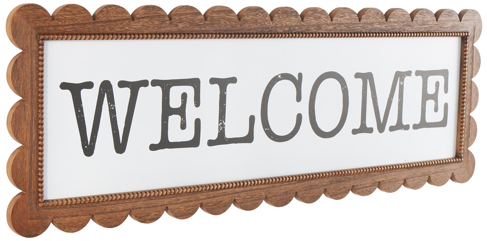 Image 6 Brown Wood Traditional Decorative Sign, 47" x 1" x 16" more views