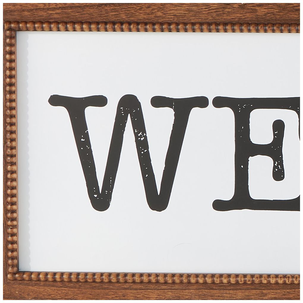 Brown Wood Traditional Decorative Sign, 47" x 1" x 16"