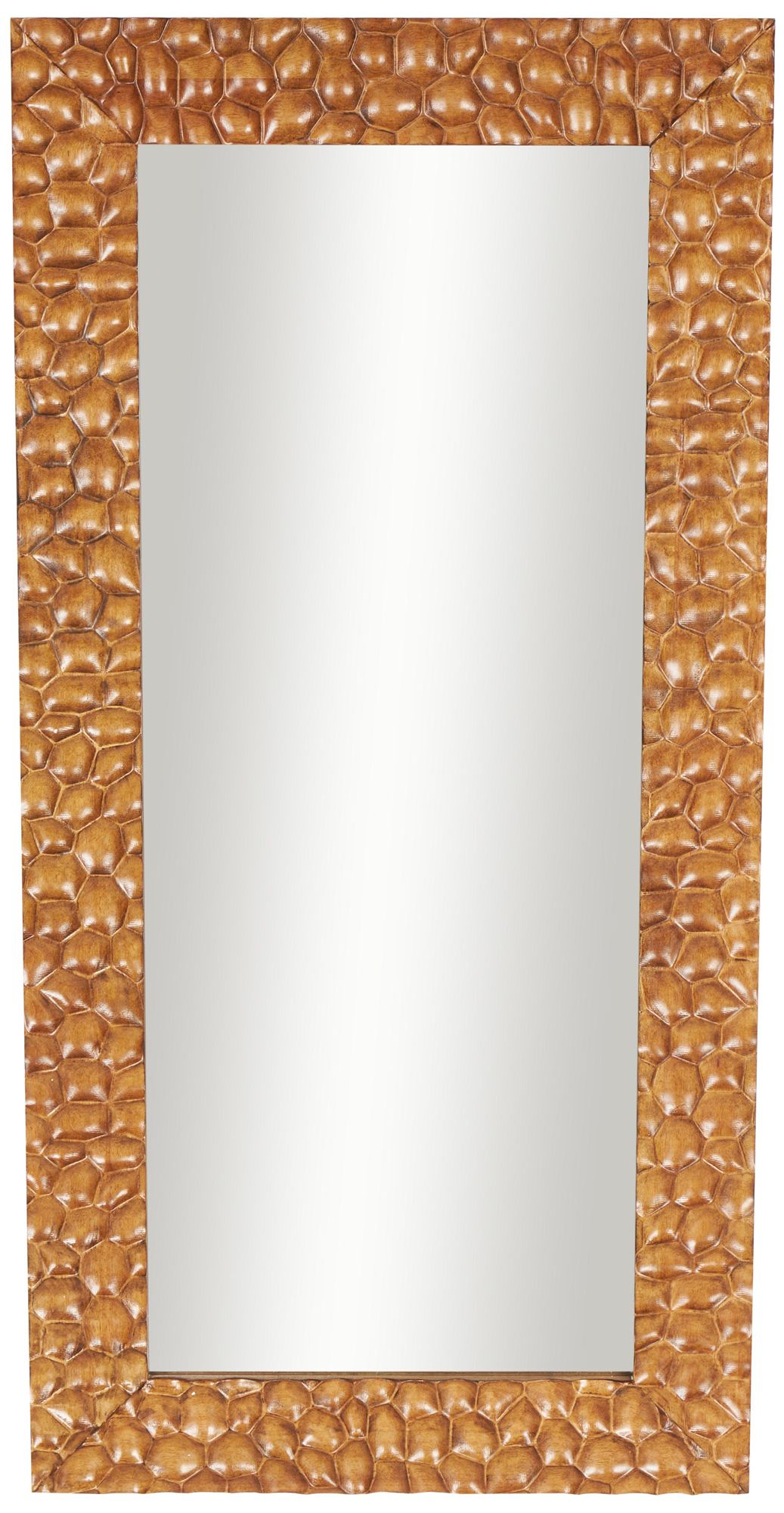 Image 2 Brown Wood Traditional Floor Mirror, 24" x 1" x 48"