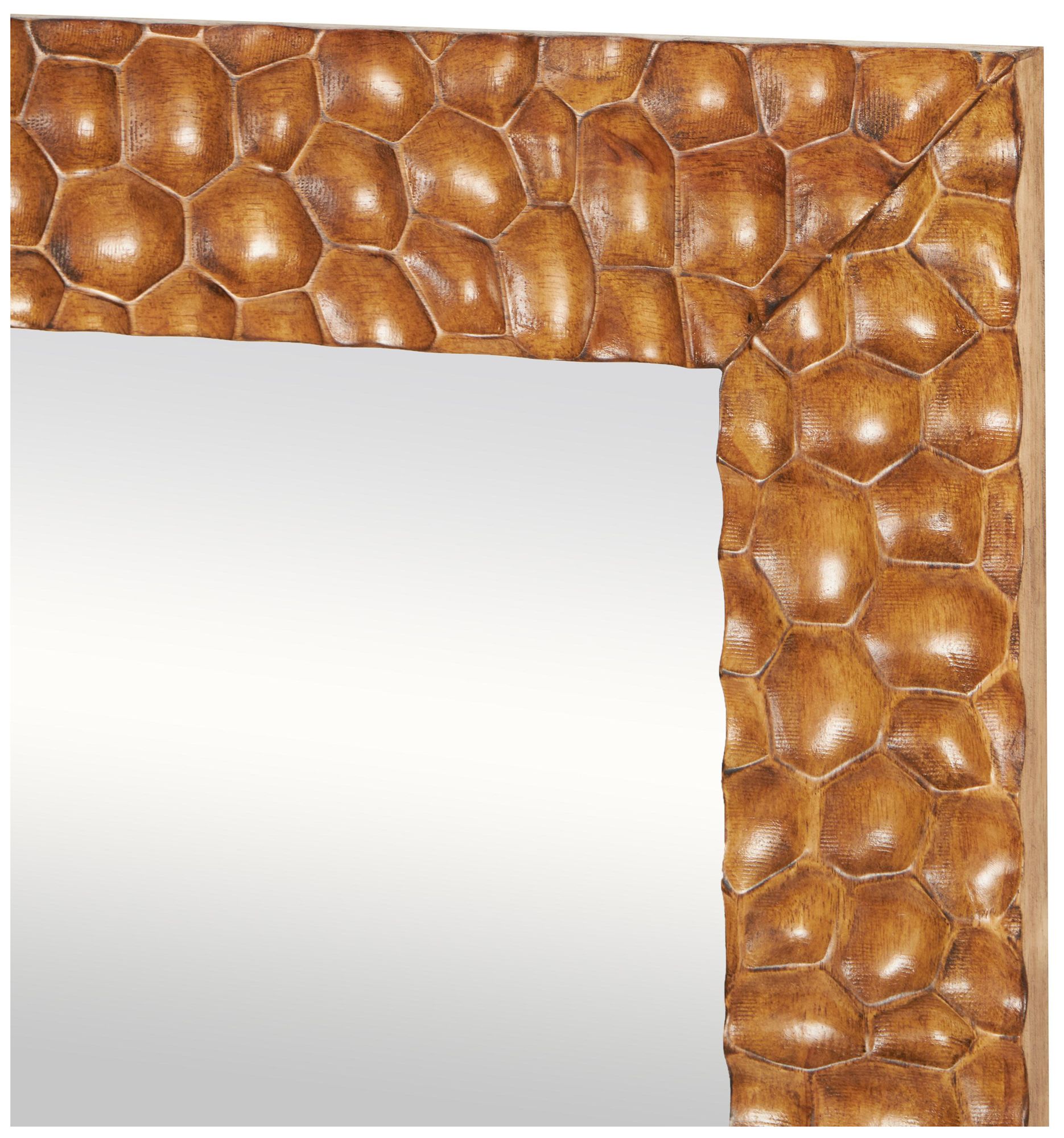 Image 3 Brown Wood Traditional Floor Mirror, 24" x 1" x 48" more views