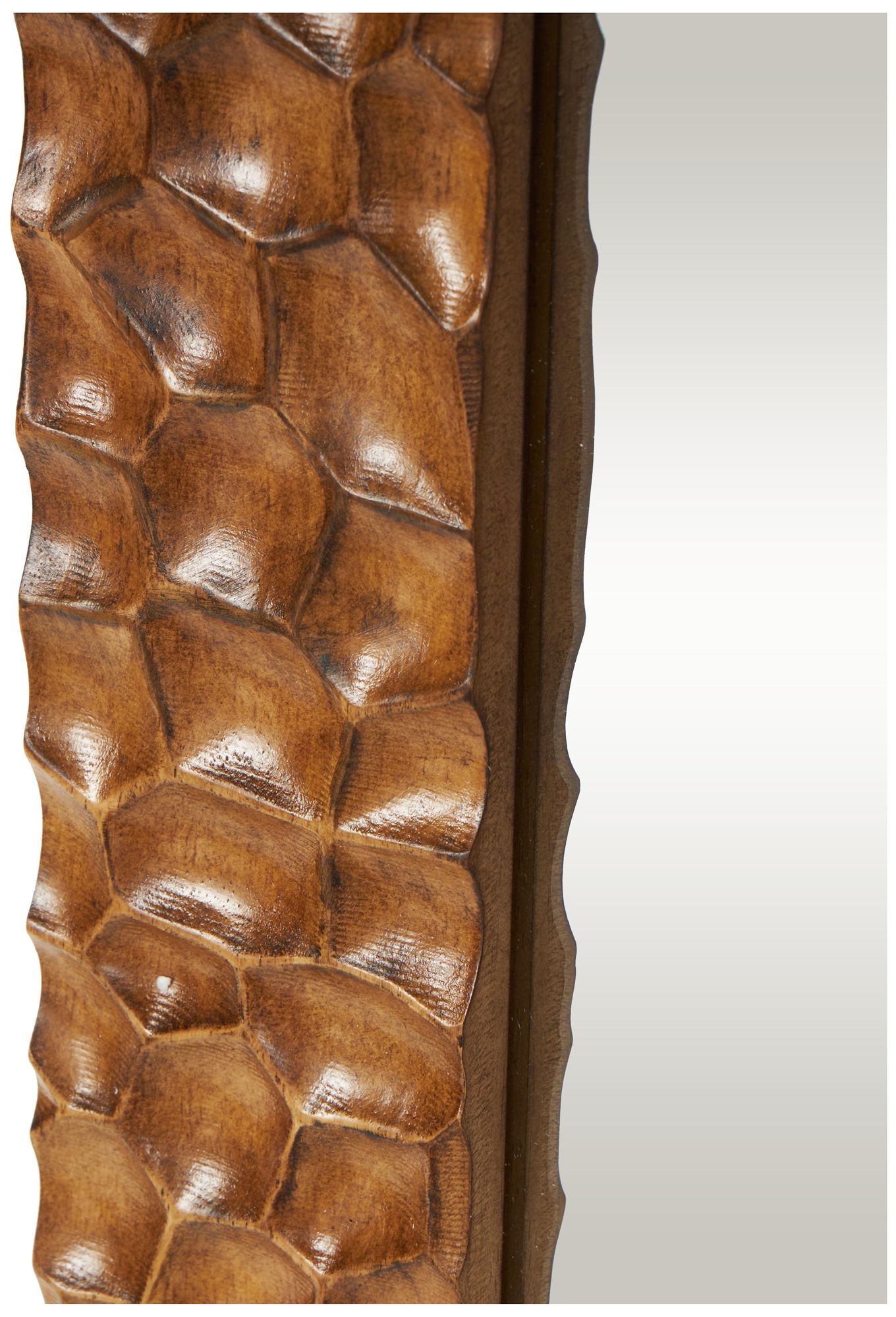 Image 4 Brown Wood Traditional Floor Mirror, 24" x 1" x 48" more views