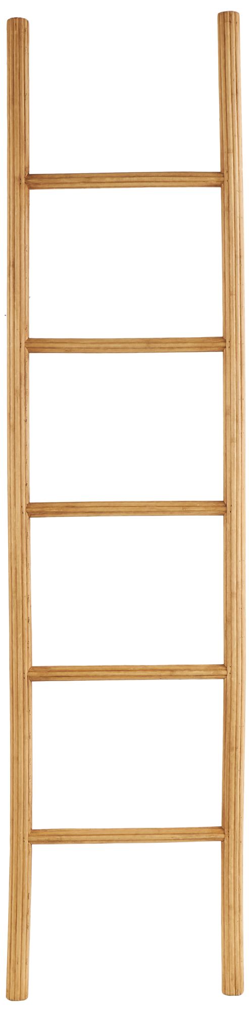 Image 5 Brown Wood Traditional Ladder, 17" x 2" x 71" more views