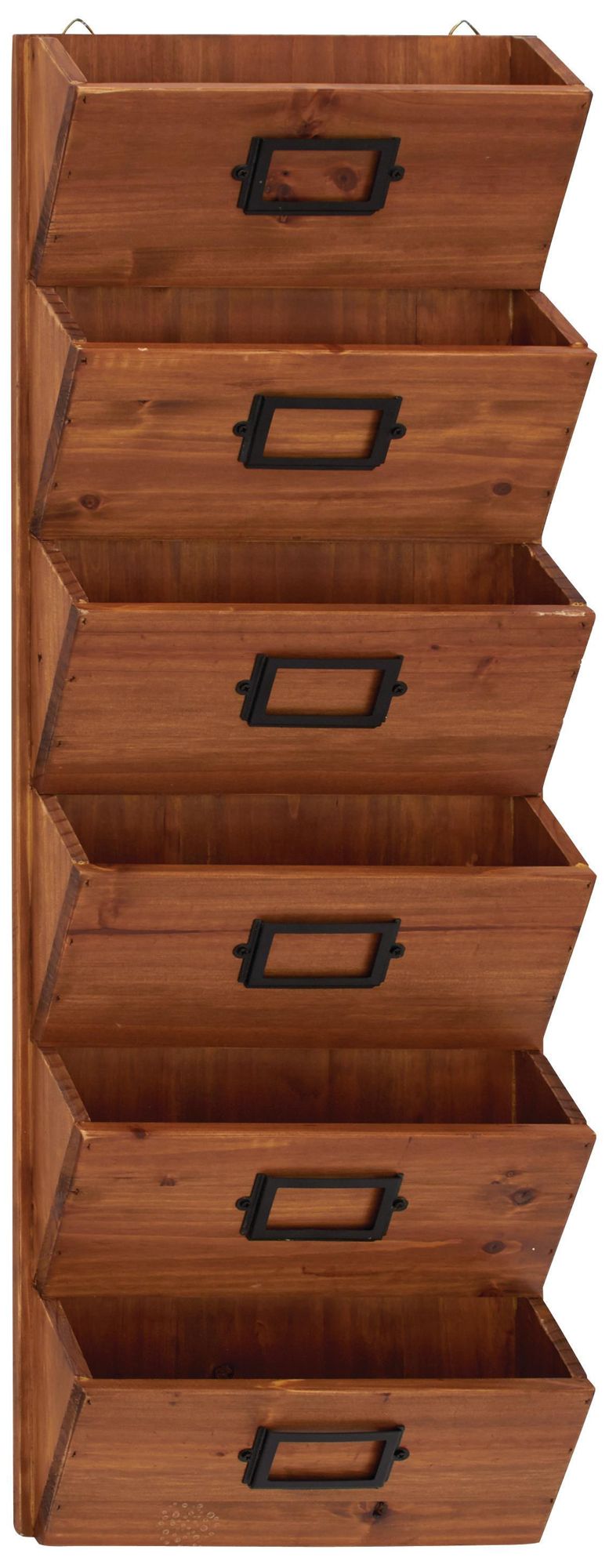 Image 2 Brown Wood Traditional Magazine Rack Holder, 3" x 12" x 36"