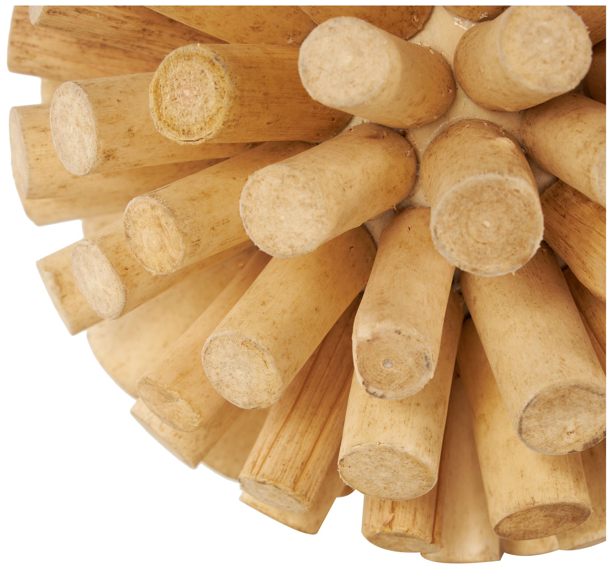 Image 4 Brown Wood Traditional Orbs & Vase Filler, S/2 7", 6"H more views