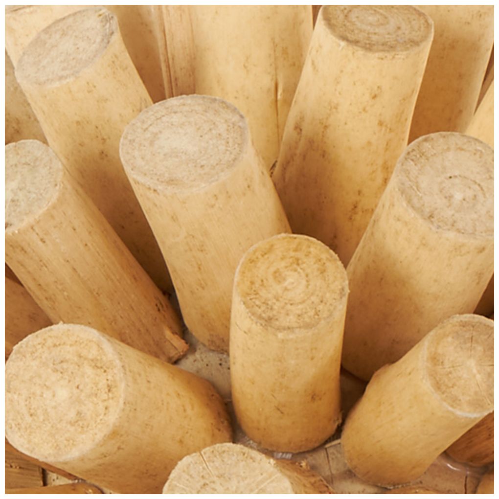 Brown Wood Traditional Orbs & Vase Filler, S/2 7", 6"H