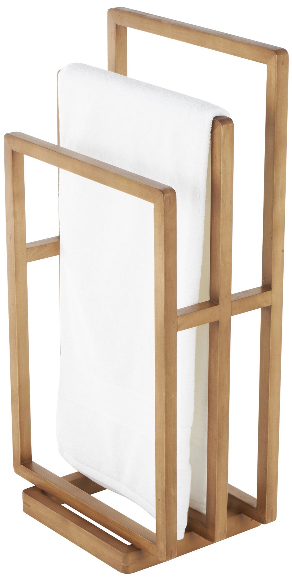 Image 2 Brown Wood Traditional Quilt Rack, 18" x 12" x 33"