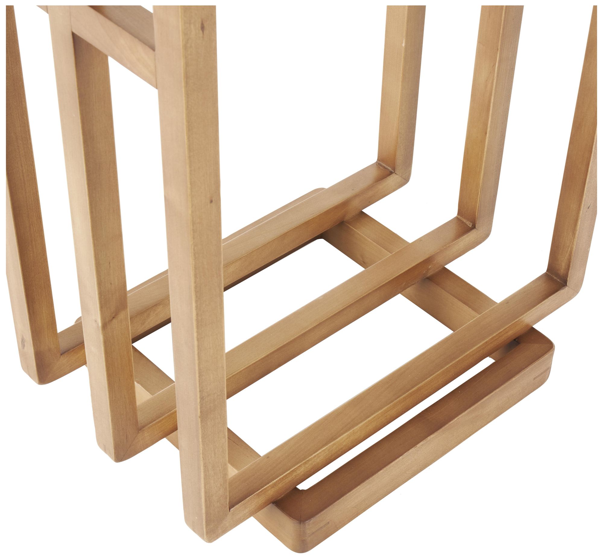 Image 4 Brown Wood Traditional Quilt Rack, 18" x 12" x 33" more views