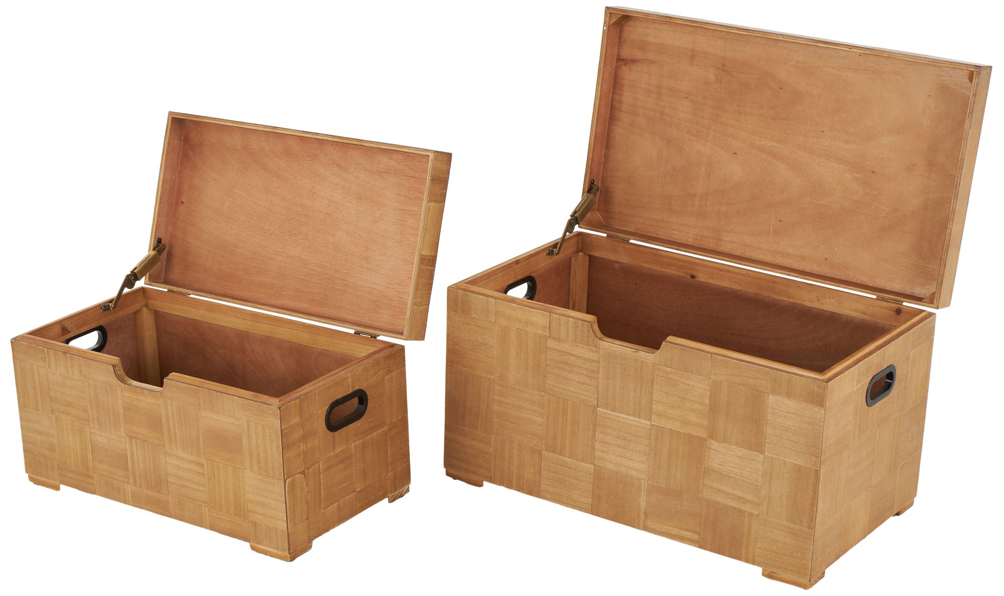 Image 6 Brown Wood Traditional Trunk, S/2 28", 24"W more views