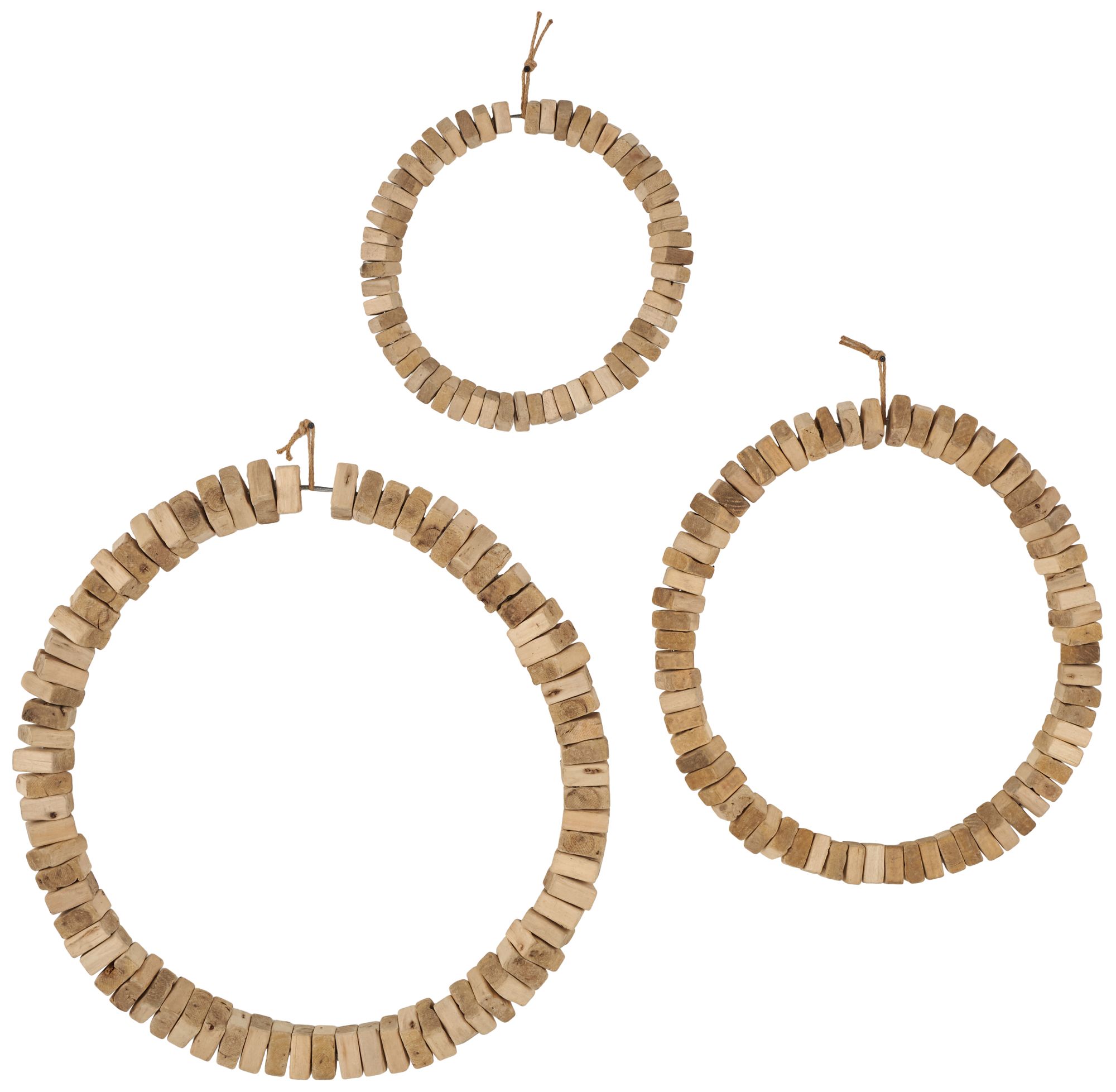 Image 5 Brown Wood Traditional Wall Decor, S/3 31", 24", 16"H more views