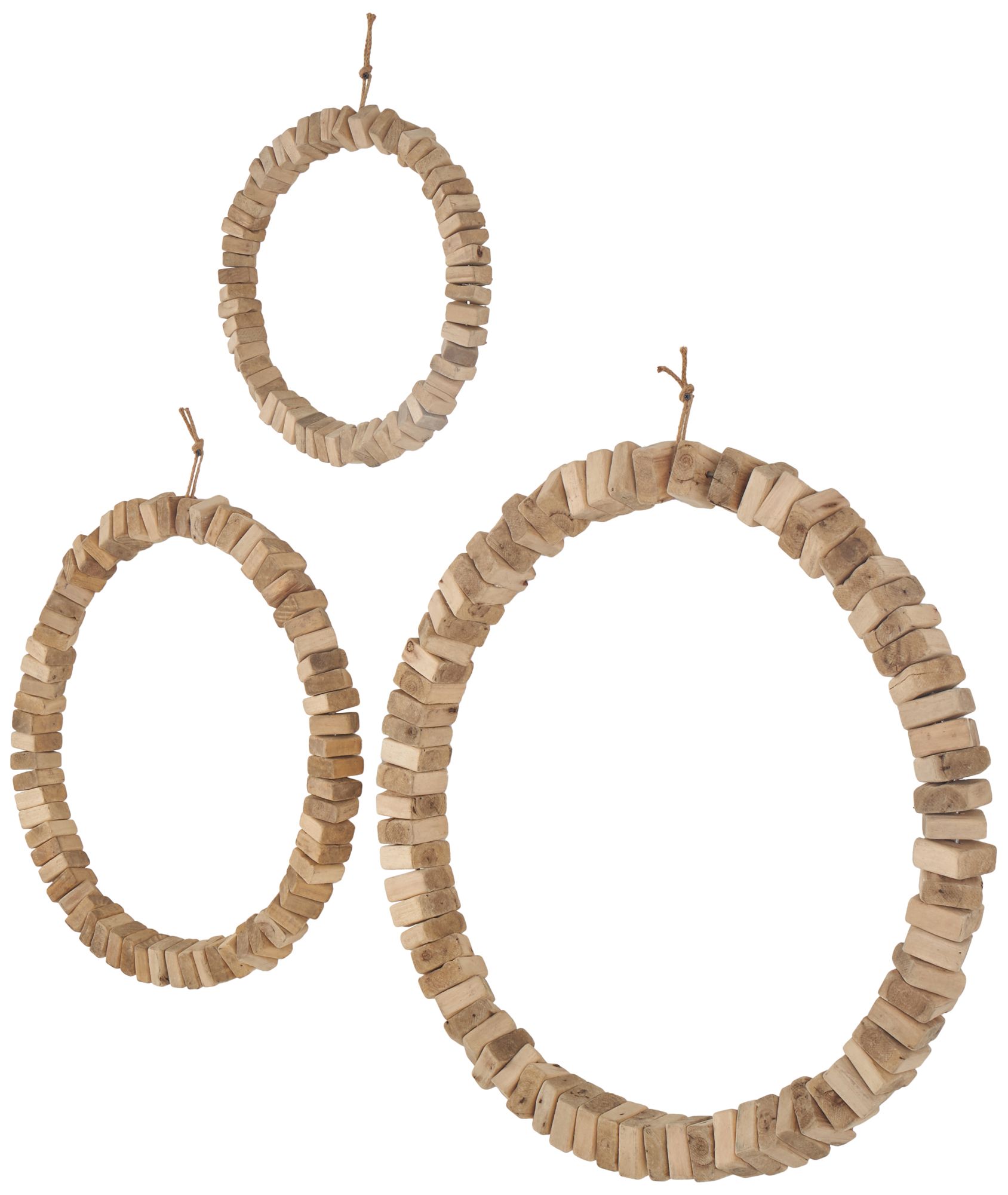 Image 6 Brown Wood Traditional Wall Decor, S/3 31", 24", 16"H more views