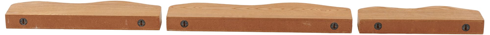 Image 5 Brown Wood Traditional Wall Shelf, S/3 24", 20", 16"W more views