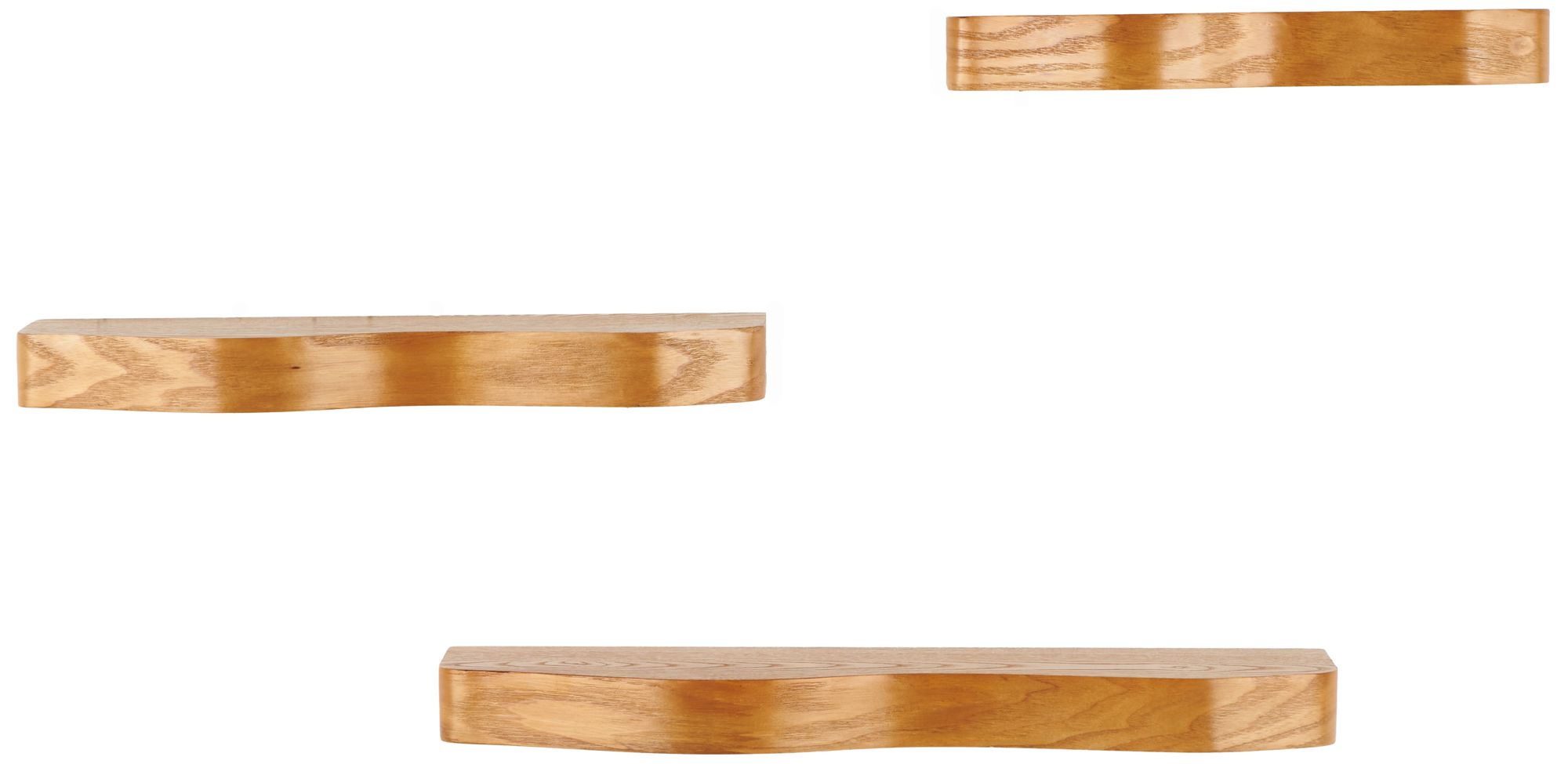 Image 6 Brown Wood Traditional Wall Shelf, S/3 24", 20", 16"W more views