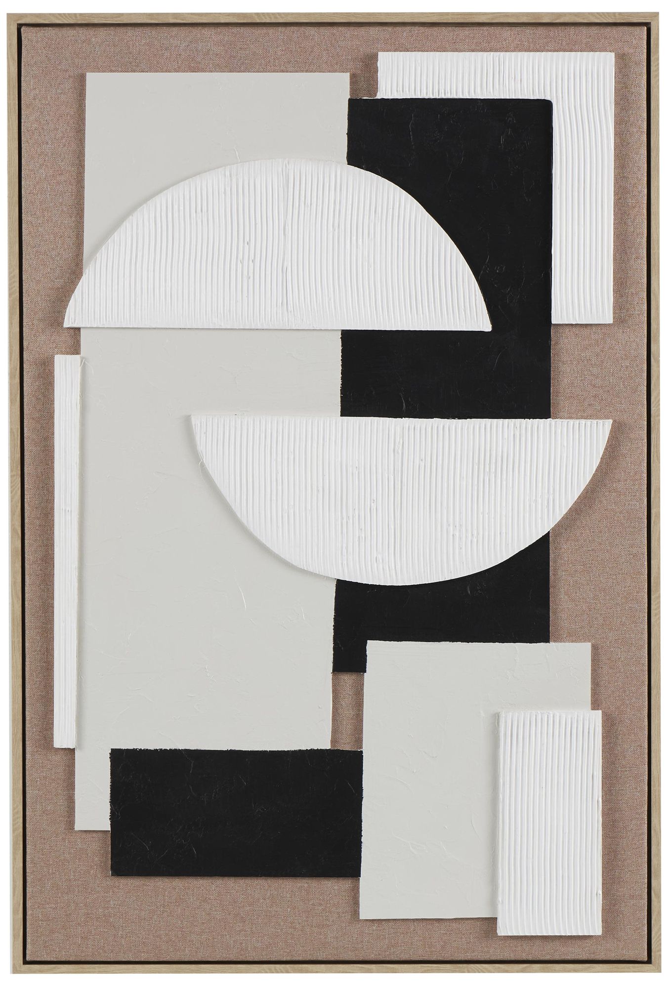 Image 2 Brown Wooden Contemporary Framed Wall Art, 25" x 2" x 37"