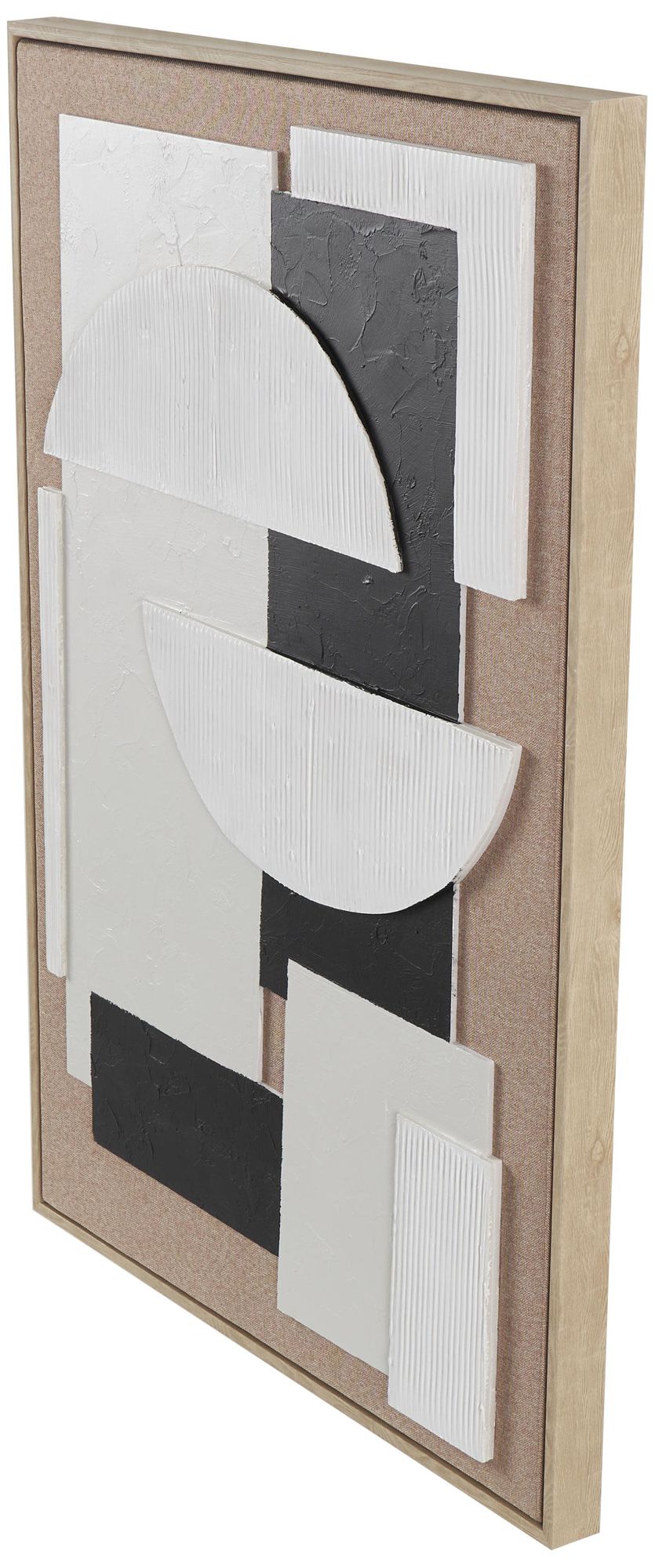 Image 6 Brown Wooden Contemporary Framed Wall Art, 25" x 2" x 37" more views