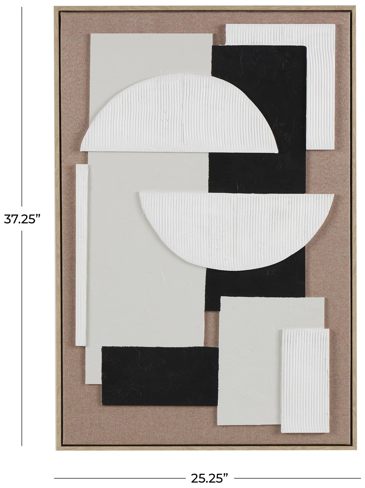 Image 7 Brown Wooden Contemporary Framed Wall Art, 25" x 2" x 37" more views