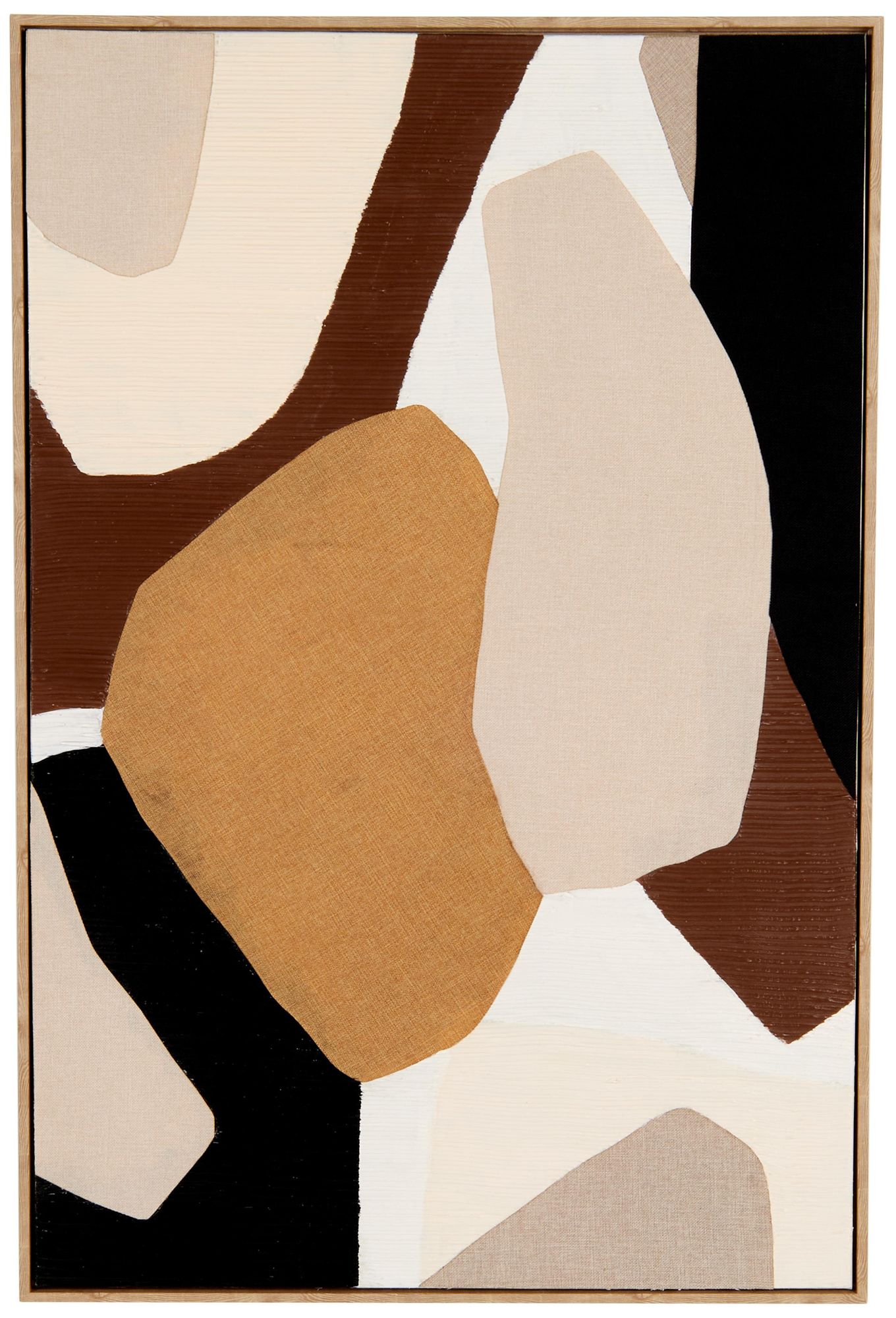 Image 2 Brown Wooden Contemporary Framed Wall Art, 32" x 2" x 48"