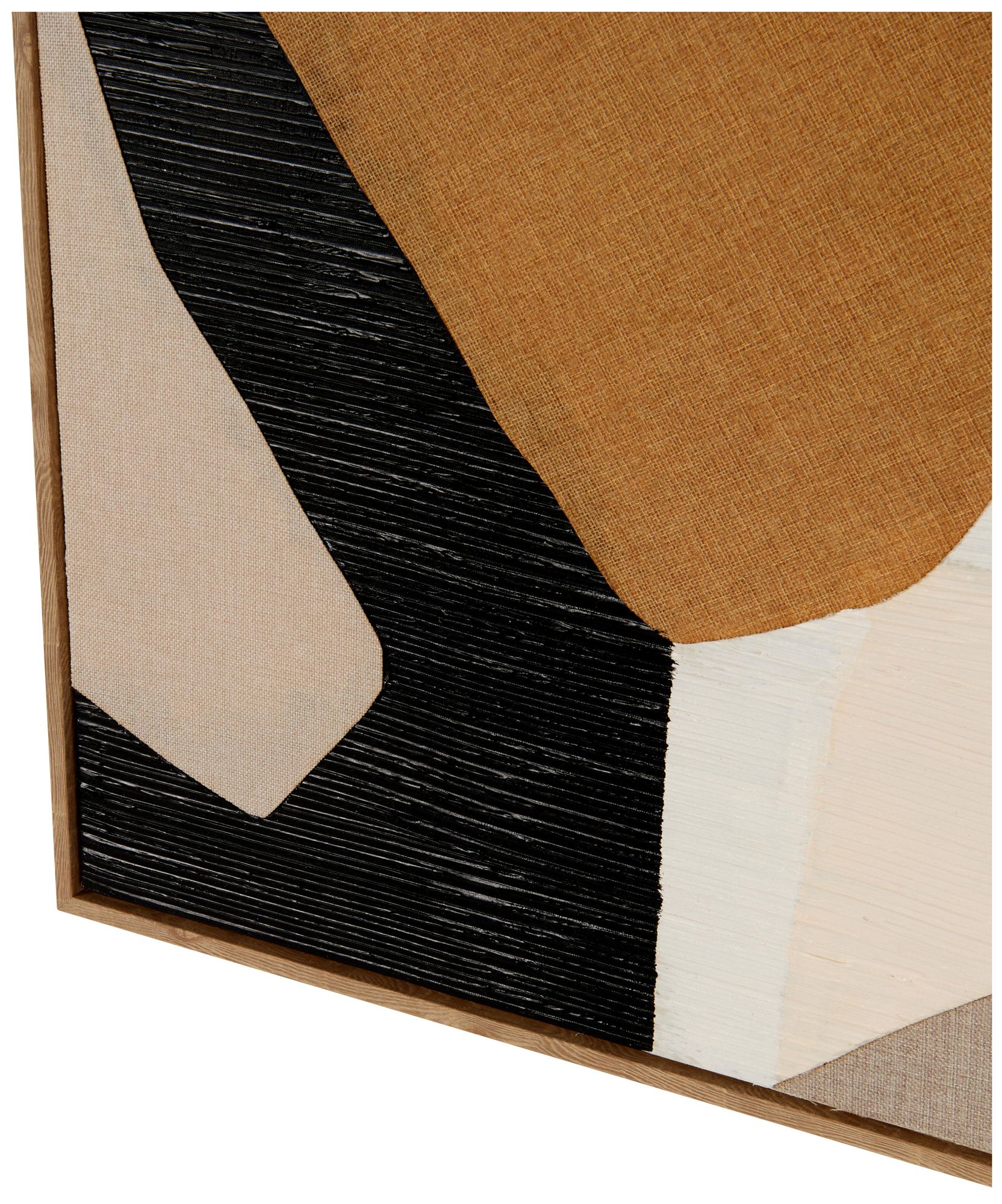 Image 3 Brown Wooden Contemporary Framed Wall Art, 32" x 2" x 48" more views