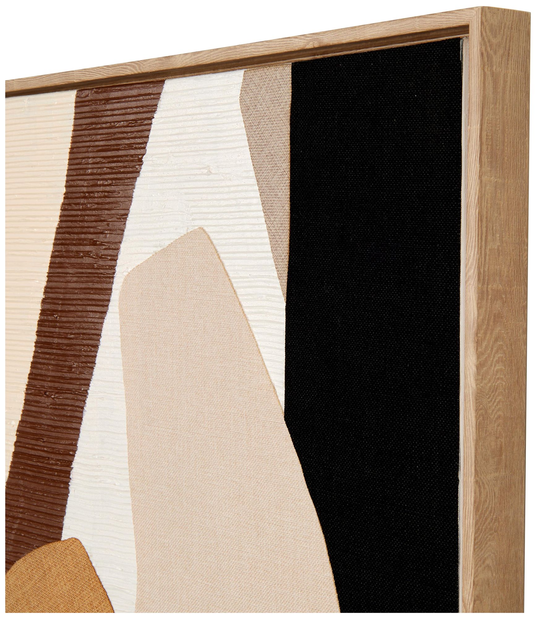 Image 4 Brown Wooden Contemporary Framed Wall Art, 32" x 2" x 48" more views