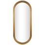 Brown Wooden Contemporary Wall Mirror, 22" x 1" x 51"