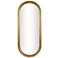Brown Wooden Contemporary Wall Mirror, 22" x 1" x 51"