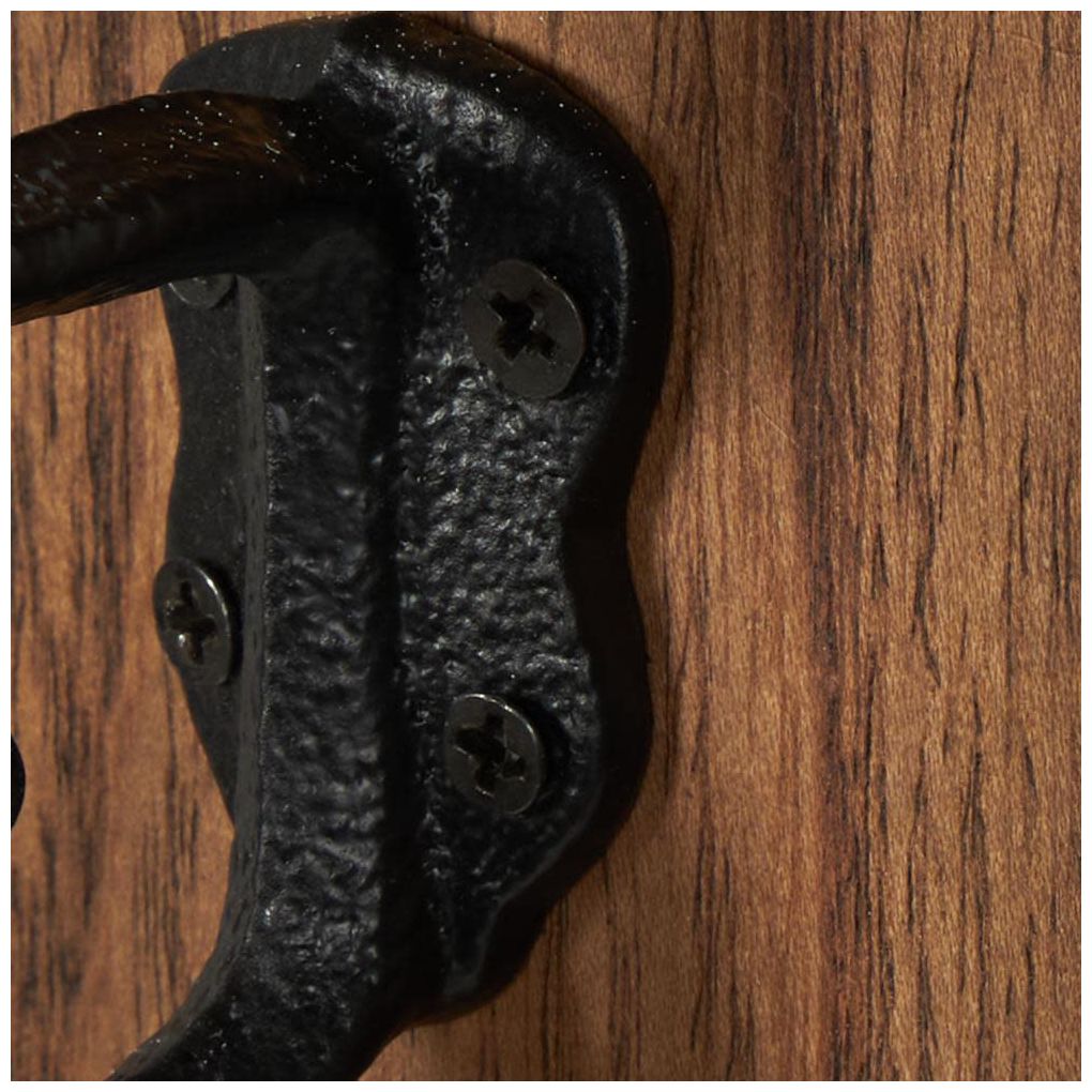 Brown Wooden Farmhouse Wall Hook, S/4 4"W, 7"H