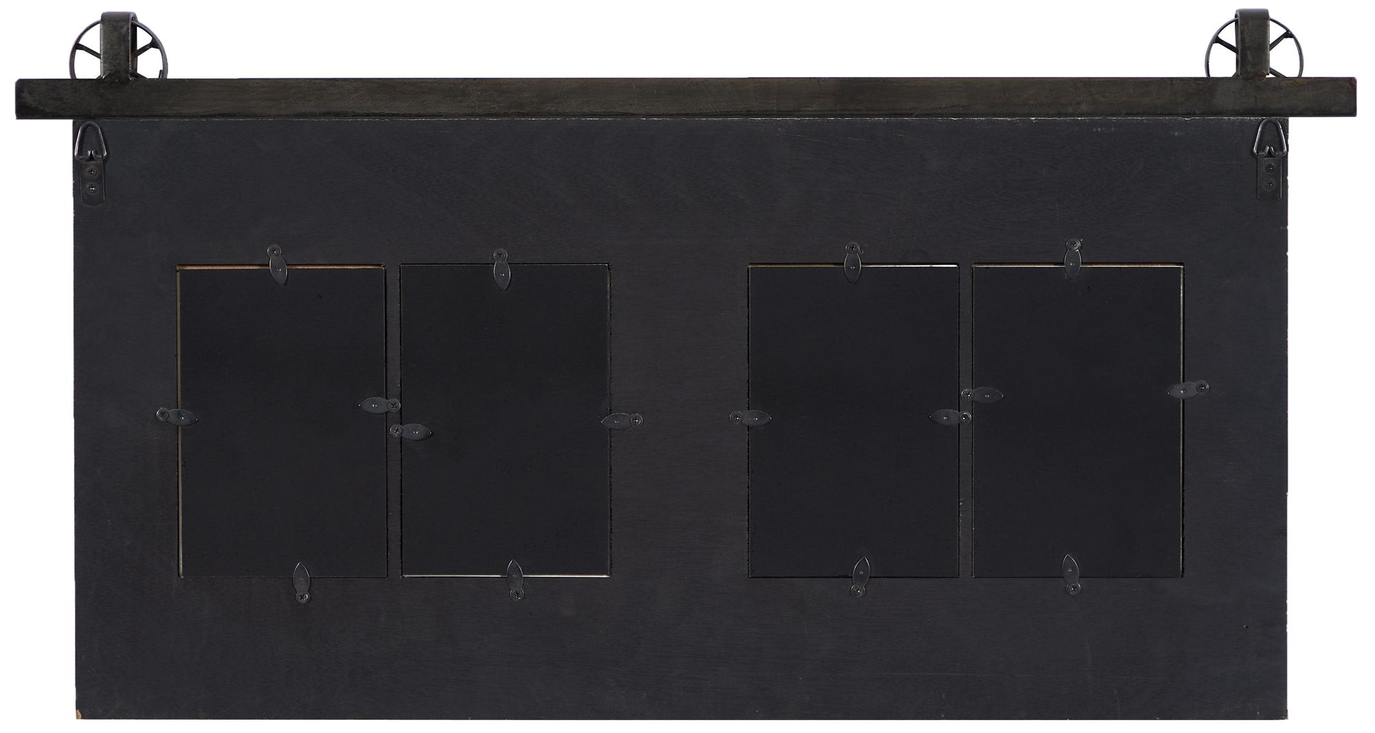 Image 4 Brown Wooden Farmhouse Wall Photo Frame, 26" x 1" x 14" more views