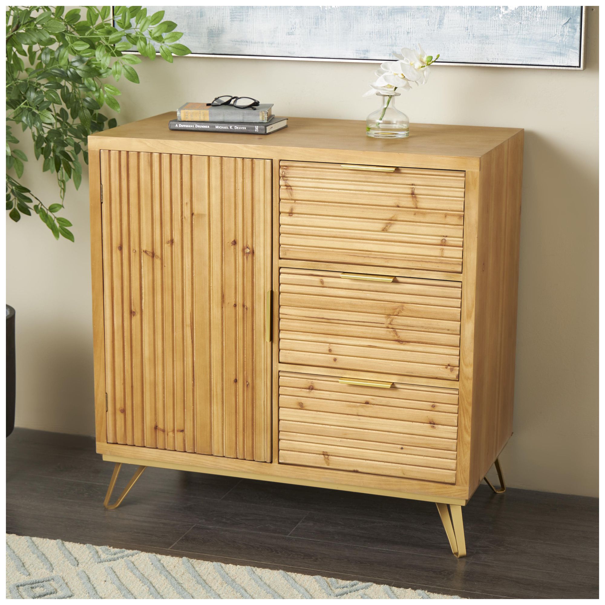 Image 4 Brown Wooden Rustic Cabinet, 36" x 20" x 36" more views