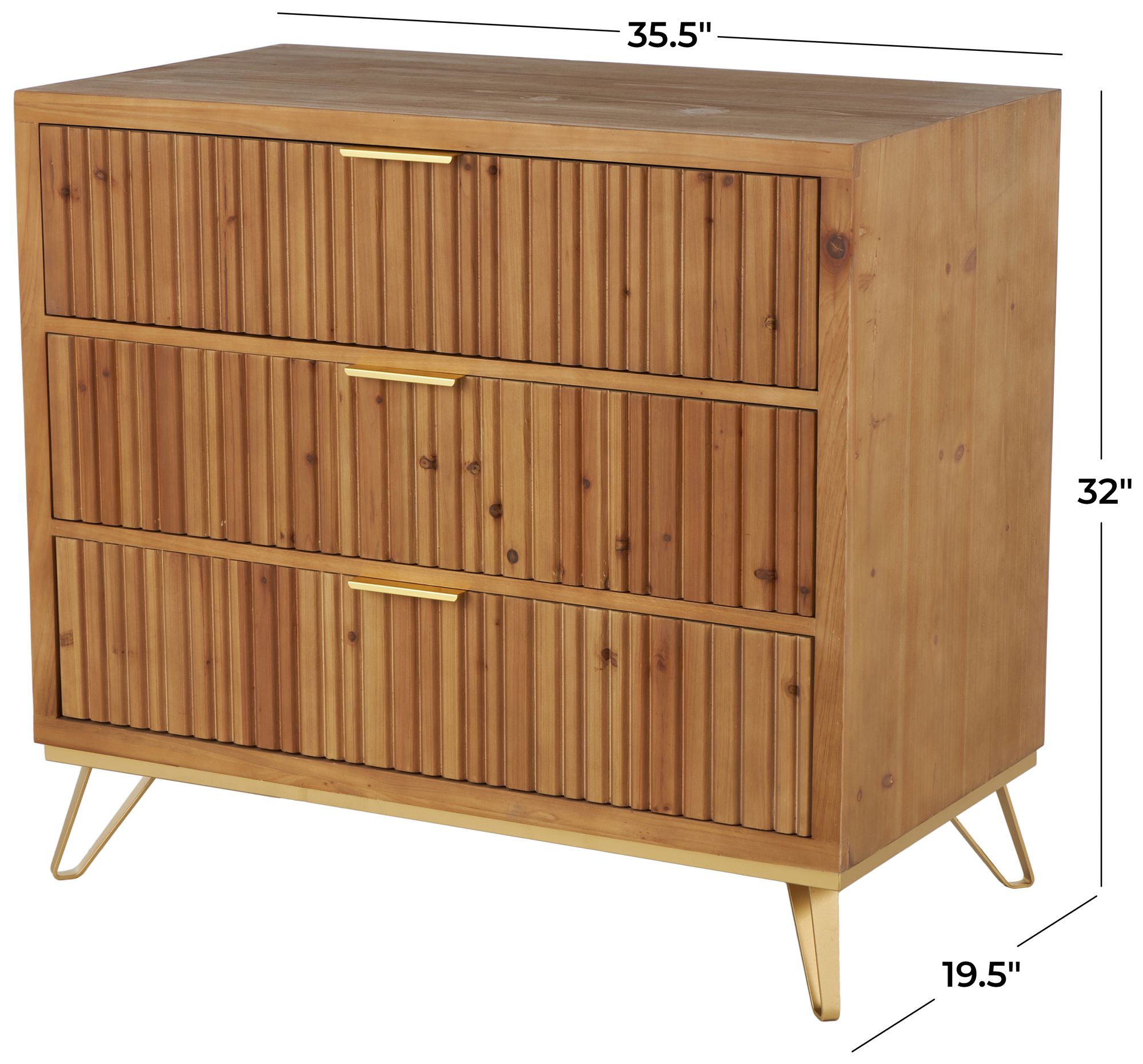 Image 7 Brown Wooden Rustic Chest, 36" x 20" x 32" more views