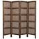 Brown Wooden Traditional Room Divider Screen, 80" x 1" x 72"