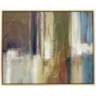 Brown, Yellow and Blue Abstract 53" High Framed Wall Art