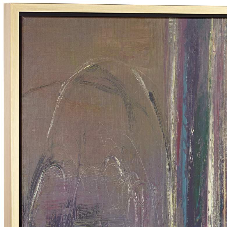 Image 4 Brown, Yellow and Blue Abstract 53" High Framed Wall Art more views