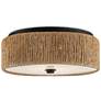 1_Brownell 14"W Blacksmith and Kraft Paper Twine Ceiling Light