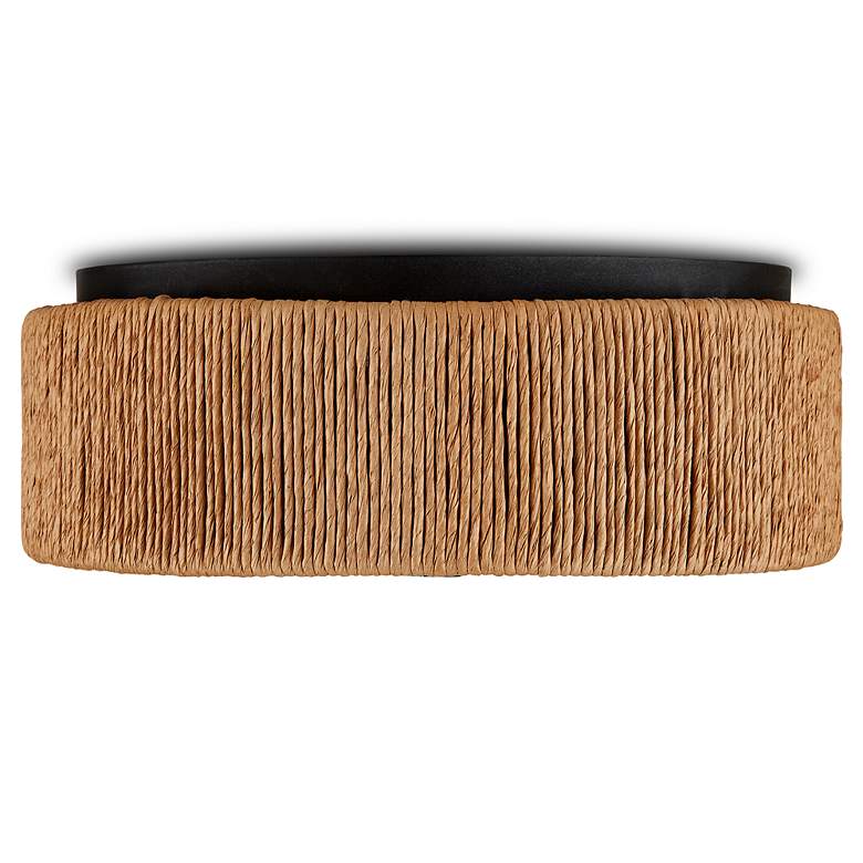 Image 4 Brownell 14"W Blacksmith and Kraft Paper Twine Ceiling Light more views