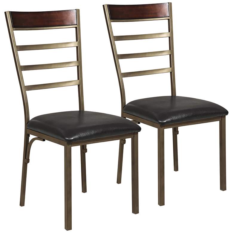 Image 1 Browning Bronze Metal Side Chair Set of 2