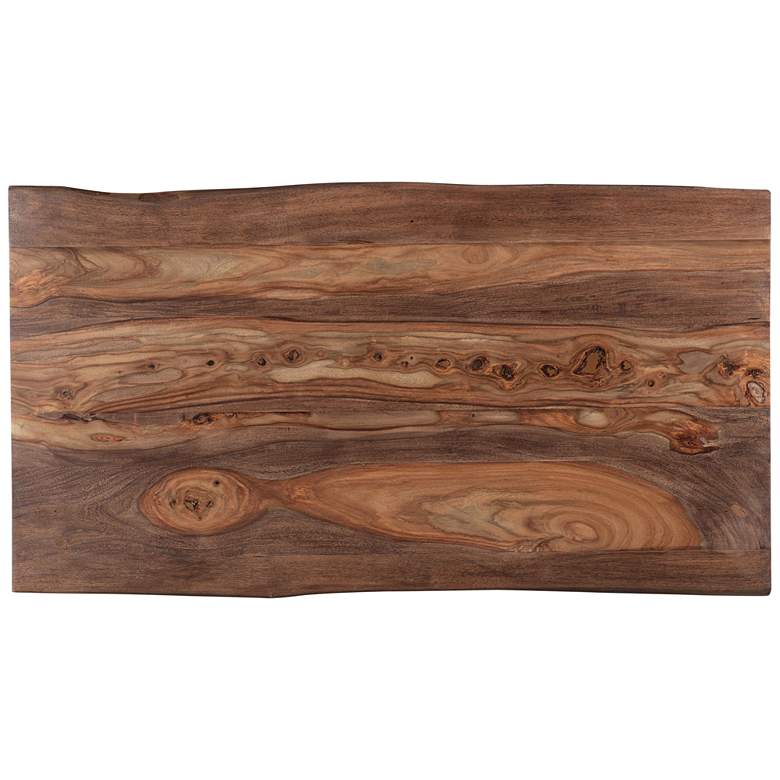 Image 5 Brownstone II 54" Natural Wood and Black Cocktail Table more views