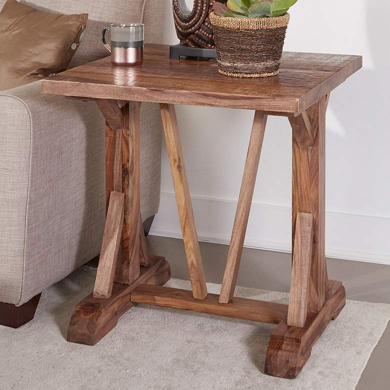 Image 1 Brownstone Reserve 26 inch Wide Chattermark Wood End Table