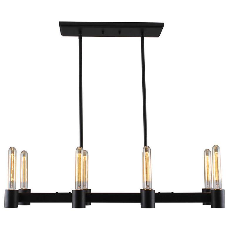 Image 1 Broyles 32" Wide 8-Light Matte Black Pendant