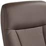 3_Bruce 31" Wide Chocolate Faux Leather Swivel Recliner and Ottoman more views
