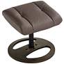 5_Bruce 31" Wide Chocolate Faux Leather Swivel Recliner and Ottoman more views