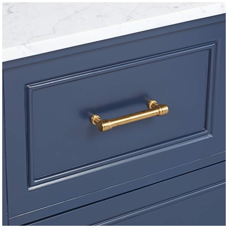 Image 5 Bruce 36 1/4" Wide 1-Drawer Blue Teak Wood Single Sink Vanity more views