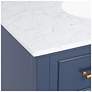 Bruce 36 1/4" Wide 1-Drawer Blue Teak Wood Single Sink Vanity in scene