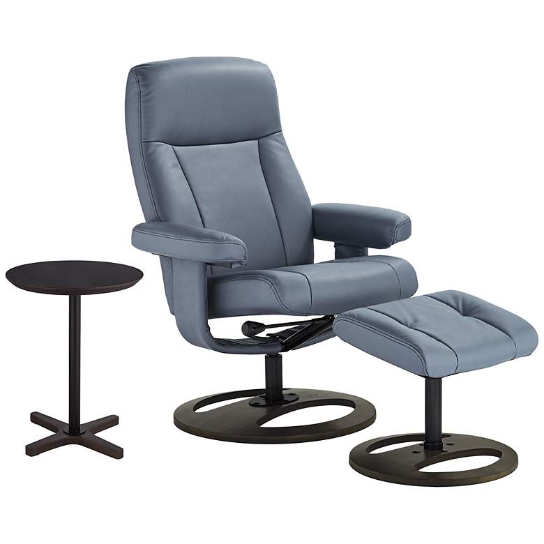 Image 1 Bruce Bermuda Gray and Slate 2-Piece Recliner and Table Set