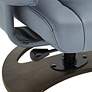 3_Bruce Bermuda Gray Faux Leather Swivel Recliners and Ottomans Set of 2 more views