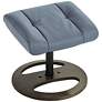 4_Bruce Bermuda Gray Faux Leather Swivel Recliners and Ottomans Set of 2 more views
