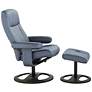 5_Bruce Bermuda Gray Faux Leather Swivel Recliners and Ottomans Set of 2 more views